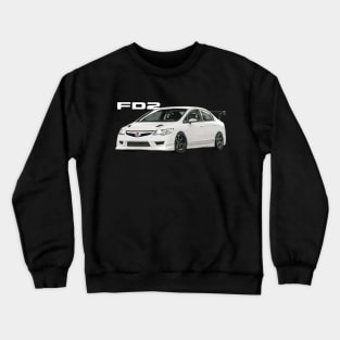 TYPE R FD2 sedan JDM Championship White Tuned Crewneck Sweatshirt